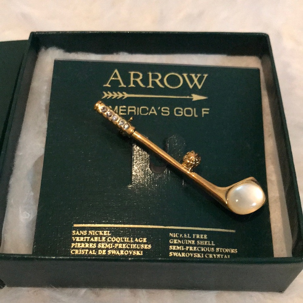 NIB Arrow America golf tie pin